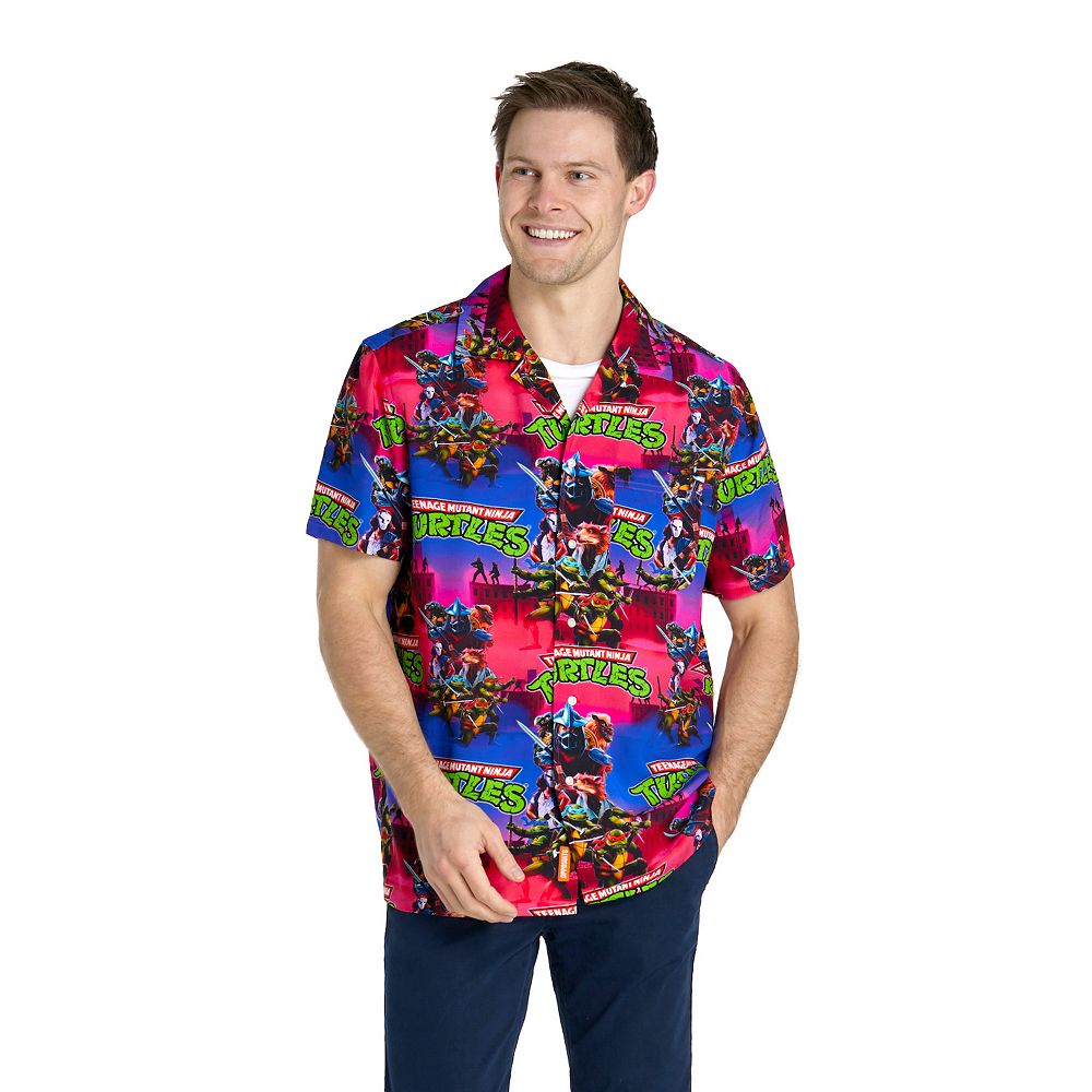 トップス R-birth Knights Hawaiian Shirts Teenage Mutant Ninja Turtles Hawaiian Button Down Dress