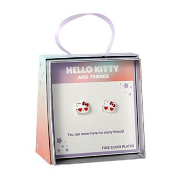 Sanrio Hello Kitty Silver Plated Stud Earrings