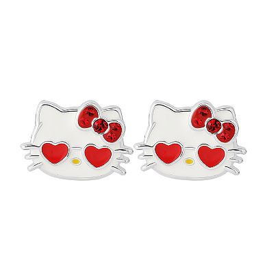Sanrio Hello Kitty Silver Plated Stud Earrings