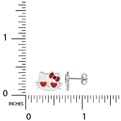 Sanrio Hello Kitty Silver Plated Stud Earrings