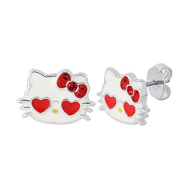 Sanrio Hello Kitty Silver Plated Stud Earrings