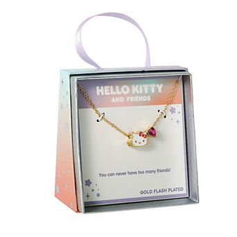 Sanrio 18k Gold Plated Crystal Hello Kitty Necklace