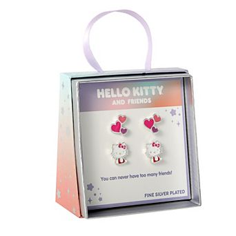 Sanrio Silver Plated Hello Kitty Stud Earring Set