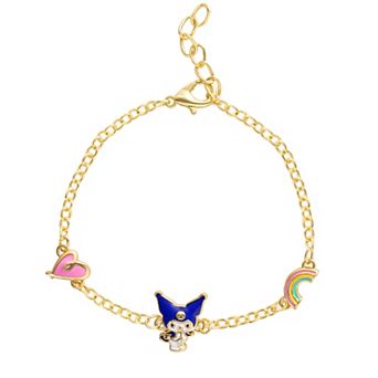 Sanrio 18k Gold Plated Kurom Station Bracelet