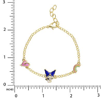 Sanrio 18k Gold Plated Kurom Station Bracelet