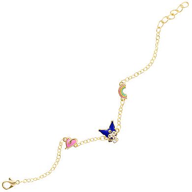 Sanrio 18k Gold Plated Kurom Station Bracelet