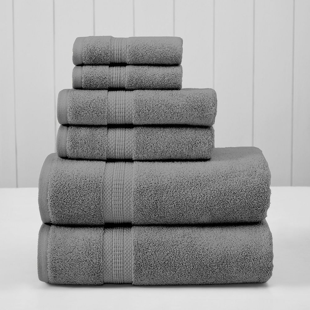 Modern Threads 6-Piece Solid Bath Towel Set