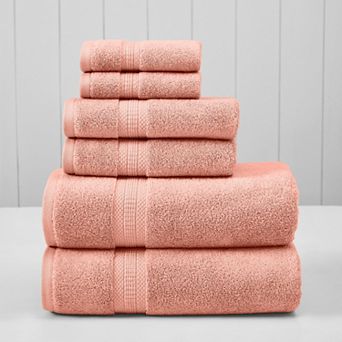 Modern Threads 6 pc Solid Bath Towel Set