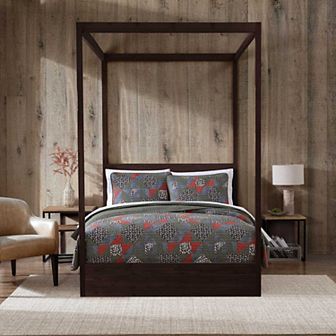Eddie Bauer Block Patchwork Green Quilt Set with Shams