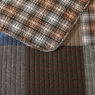 Eddie Bauer Classic Patchwork Green Quilt Set with Shams