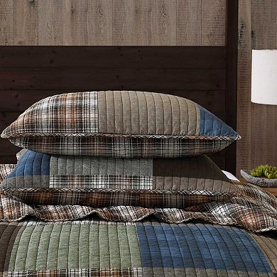 Eddie Bauer Classic Patchwork Green Quilt Set with Shams