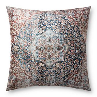 Loloi Red Navy Floor Cushion