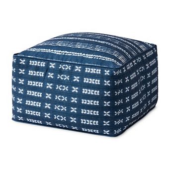 Loloi Shibori Indigo Pouf Floor Cushion