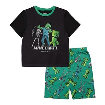Boys 8-12 A Minecraft Movie 2 pc Pajama Top & Pajama Shorts Set