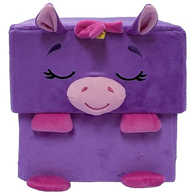 Happy Nappers Adorable Storables Unicorn 8 in. Character Box & 15 in. Plush Toy