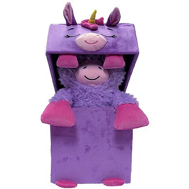 Happy Nappers Adorable Storables Unicorn 8 in. Character Box & 15 in. Plush Toy