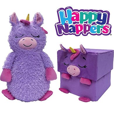 Happy Nappers Adorable Storables Unicorn 8 in. Character Box & 15 in. Plush Toy