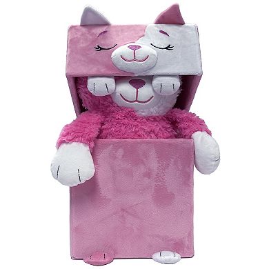 Happy Nappers Adorable Storables Cat 8 in. Character Box & 15 in. Plush Toy