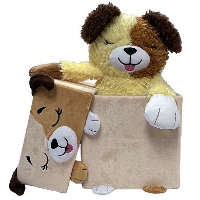 Happy Nappers Adorable Storables Dog 8 in. Character Box & 15 in. Plush Toy