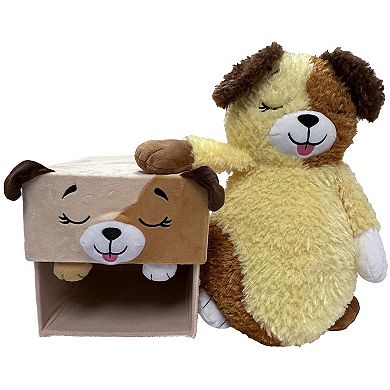 Happy Nappers Adorable Storables Dog 8 in. Character Box & 15 in. Plush Toy
