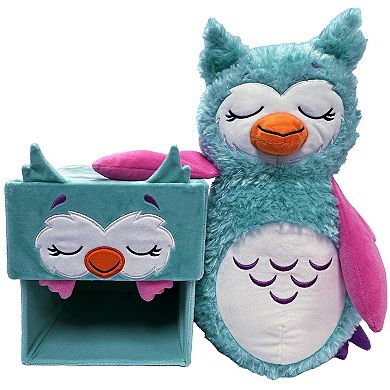 Happy Nappers Adorable Storables Owl 8 in. Character Box & 15 in. Plush Toy