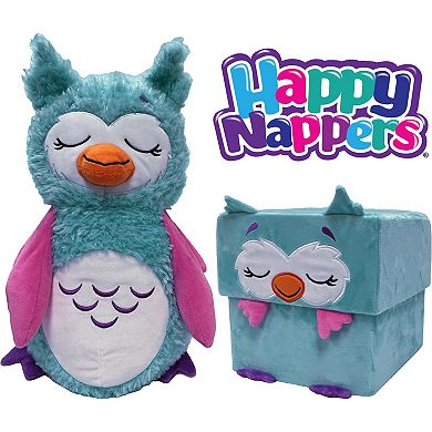 Happy Nappers Adorable Storables Owl 8 in. Character Box & 15 in. Plush Toy