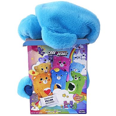 Happy Nappers Adorable Storables Grumpy Bear Pillow Pocket Pal - Plush Pillow Case w/ Weighted Paws