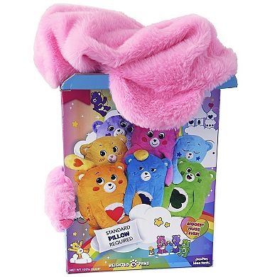 Happy Nappers Adorable Storables Cheer Bear Pillow Pocket Pal - Plush Pillow Case w/ Weighted Paws