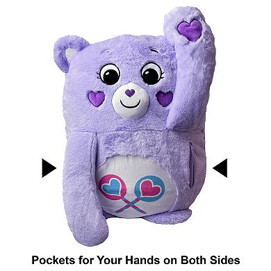 Happy Nappers Adorable Storables Share Bear Pillow Pocket Pal - Plush Pillow Case w/ Weighted Paws