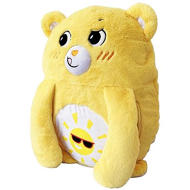 Happy Nappers Adorable Storables Funshine Bear Pillow Pocket Pal - Plush Pillow Case w/ Weighted Paws