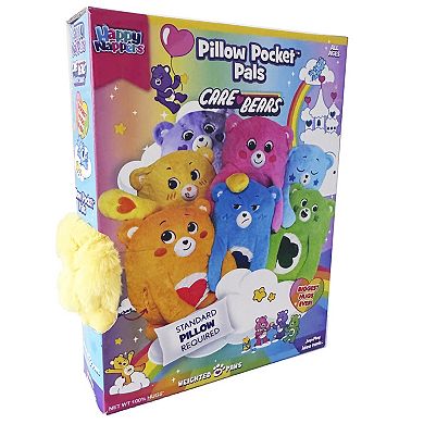 Happy Nappers Adorable Storables Funshine Bear Pillow Pocket Pal - Plush Pillow Case w/ Weighted Paws