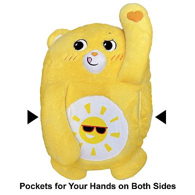 Happy Nappers Adorable Storables Funshine Bear Pillow Pocket Pal - Plush Pillow Case w/ Weighted Paws