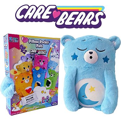 Happy Nappers Adorable Storables Bedtime Bear Pillow Pocket Pal - Plush Pillow Case w/ Weighted Paws