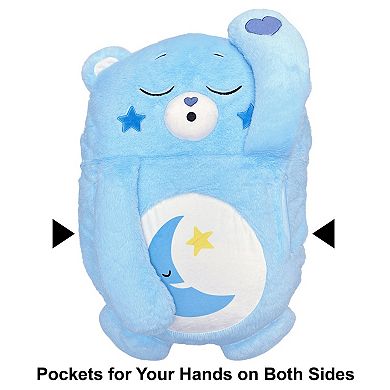 Happy Nappers Adorable Storables Bedtime Bear Pillow Pocket Pal - Plush Pillow Case w/ Weighted Paws