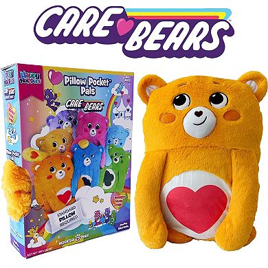 Happy Nappers Adorable Storables Tenderheart Bear Pillow Pocket Pal - Plush Pillow Case w/ Weighted Paws