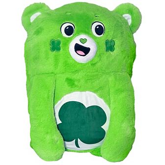 Happy Nappers Adorable Storables Good Luck Bear Pillow Pocket Pal - Plush Pillow Case w/ Weighted Paws