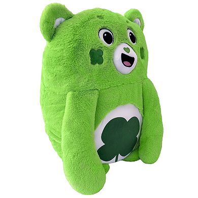 Happy Nappers Adorable Storables Good Luck Bear Pillow Pocket Pal - Plush Pillow Case w/ Weighted Paws