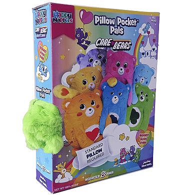 Happy Nappers Adorable Storables Good Luck Bear Pillow Pocket Pal - Plush Pillow Case w/ Weighted Paws