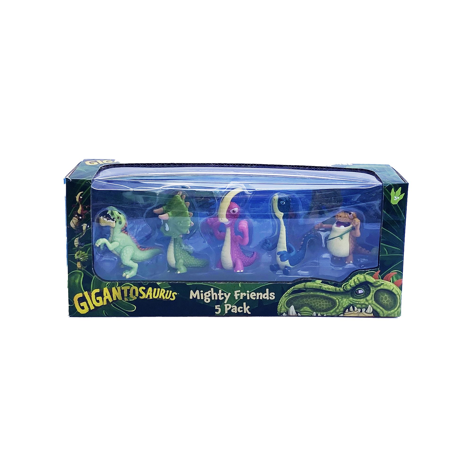 Jay@Play Gigantosaurus: Mighty Friends 5-Pack Mini Dino Action Figure Set, 