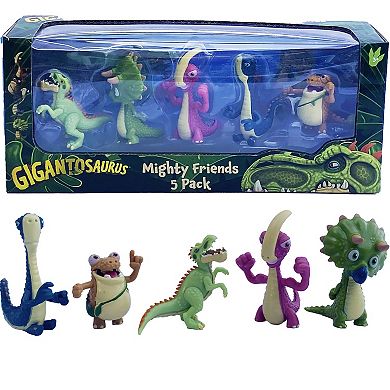Jay@Play Gigantosaurus: Mighty Friends 5-Pack Mini Dino Action Figure Set