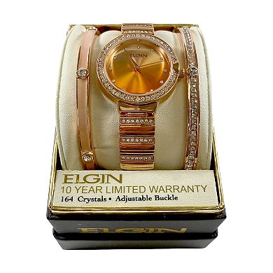 Elgin Ladies' 3-Piece Watch & Bracelet Set - EG160012RGSTKL