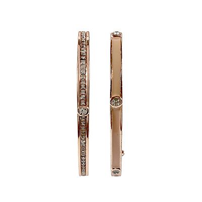Elgin Women\'s Rose Gold Crystal Accent Watch and Bracelet Set - Rose Elgin Women main image 2