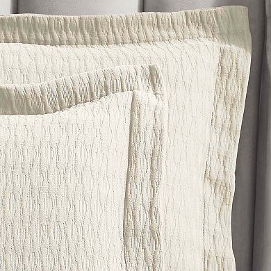 SUPERIOR Calvert Cotton Medium Weight Geometric Matelasse Bedspread & Sham Set