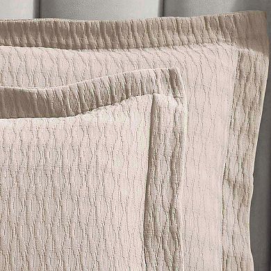 SUPERIOR Calvert Cotton Medium Weight Geometric Matelasse Bedspread & Sham Set