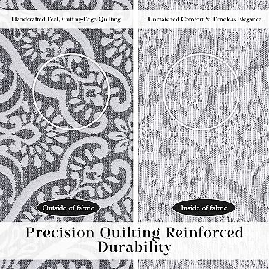 SUPERIOR Enzy Medium Weight Medallion Matelasse Quilt & Sham Set