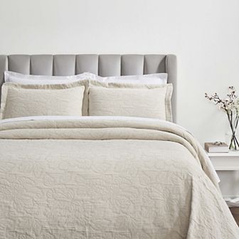 SUPERIOR Hibiscus Cotton Medium Weight Matelasse Woven Bedspread & Sham Set