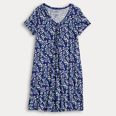 Women's Croft & Barrow® Print Short Sleeve Nightgown