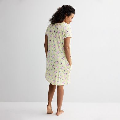 Women's Croft & Barrow® Print Short Sleeve Nightgown