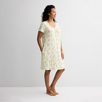 Women's Croft & Barrow® Print Short Sleeve Nightgown