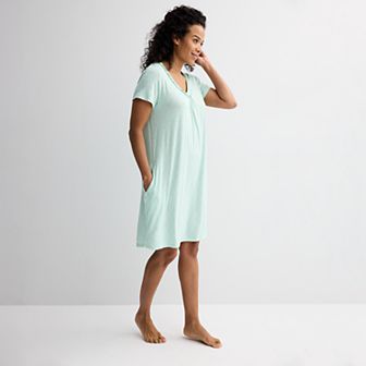 Women's Croft & Barrow® Print Short Sleeve Nightgown